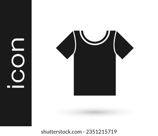 Grey T-shirt icon isolated on white background.  Vector Illustration