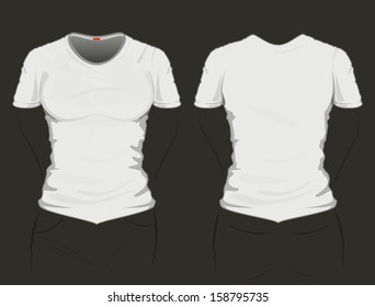 Grey t-shirt template, drawing on the floor