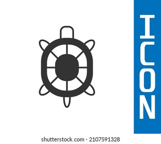 Grey Turtle icon isolated on white background.  Vector