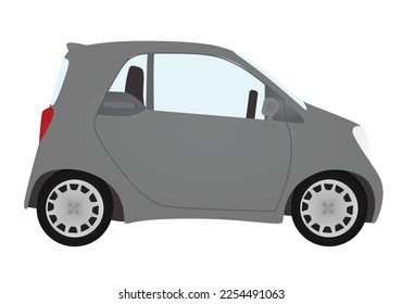 Grey two seats car. vector