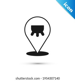 Grey Udder icon isolated on white background.  Vector