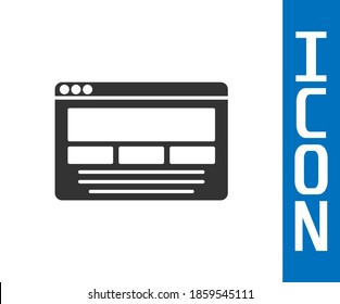 Grey UI or UX design icon isolated on white background.  Vector