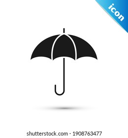 Grey Umbrella icon isolated on white background. Insurance concept. Waterproof icon. Protection, safety, security concept.  Vector