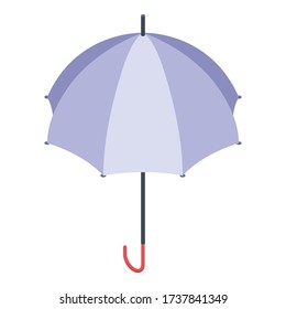 Icono de paraguas gris. Isométrico del icono del vector del paraguas gris para el diseño web aislado en fondo blanco
