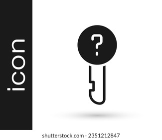 Grey Undefined key icon isolated on white background.  Vector Illustration
