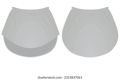 Grey under skirt. vector illustration