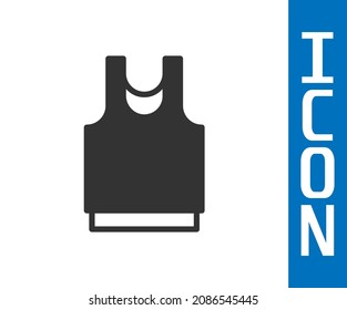 Grey Undershirt icon isolated on white background.  Vector