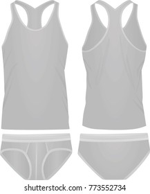 Grey underwear. vector illustration