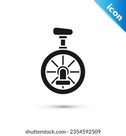 Grey Unicycle or one wheel bicycle icon isolated on white background. Monowheel bicycle.  Vector Illustration