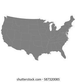 grey USA continent