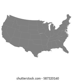 grey USA continent