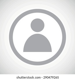 Grey user icon in circle, on white gradient background