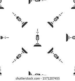 Grey Vacuum cleaner icon isolated seamless pattern on white background.  Vector Illustration