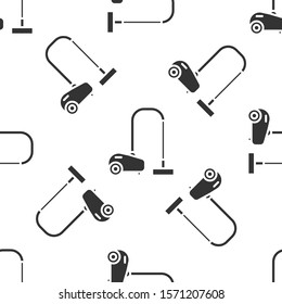Grey Vacuum cleaner icon isolated seamless pattern on white background.  Vector Illustration