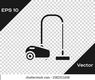 Grey Vacuum cleaner icon isolated on transparent background.  Vector Illustration