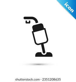 Grey Vacuum cleaner icon isolated on white background.  Vector