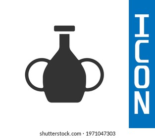 Grey Vase icon isolated on white background.  Vector
