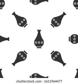 Grey Vase icon isolated seamless pattern on white background.  Vector Illustration