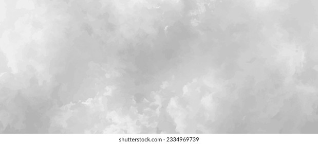 Grey vector art background with white clouds and sky. Heaven. Sun rays. Hand drawn vector texture. Monochrome abstract template for flyers, cards, poster, cover or design interior. Sunny day. Vacation
