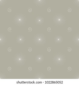 Grey vector background with dandelions and helix