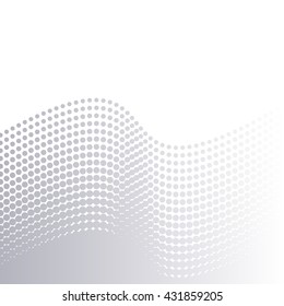 Grey vector halftone design element isolated on white