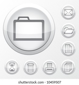 grey vector icons - office