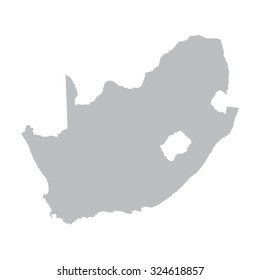 grey vector map of South Africa