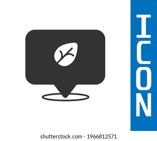 Grey Vegan food diet icon isolated Grey background. Organic, bio, eco symbol. Vegan, no meat, lactose free, healthy, fresh and nonviolent food.  Vector