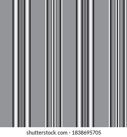 Grey vertical striped seamless pattern background suitable for fashion textiles, graphics