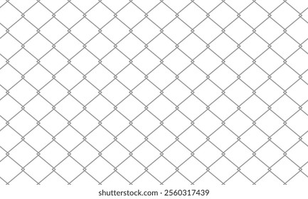 Grey  vertical zigzag line seamless pattern looks like a wire net or wire mesh background. Vector Repeating Texture.