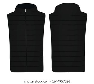 Grey vest with cap. vector illustration
