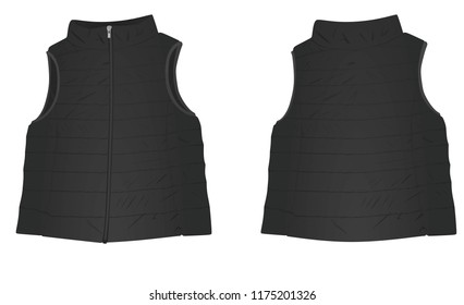 Grey vest. vector illustration
