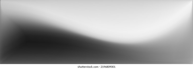Grey Vibrant Wavy Gradient Mesh. Metallic Water Smooth Surface Backdrop. Natural Wavy Gradient Mesh. Black and white  Monochromatic Trendy Background. Alluminium Blurred Texture Illustration.
