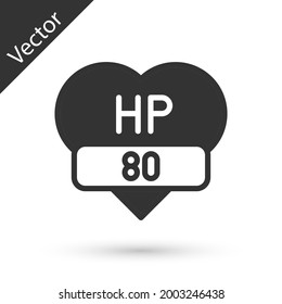 Graue Videospielleiste Symbol einzeln auf weißem Hintergrund.  Vektorgrafik