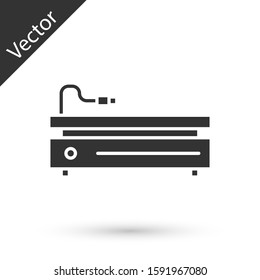 Grey Video game console icon isolated on white background.  Vector Illustration