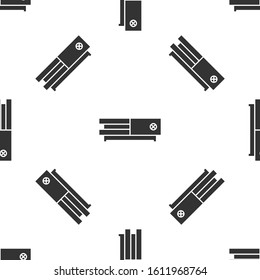 Grey Video game console icon isolated seamless pattern on white background.  Vector Illustration