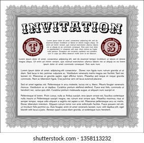 Grey Vintage invitation. Beauty design. Customizable, Easy to edit and change colors. With quality background. 