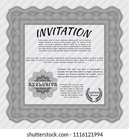 Grey Vintage invitation. Easy to print. Detailed. Lovely design. 