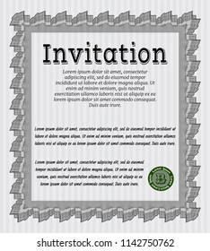 Grey Vintage invitation. Money style design. Easy to print. Customizable, Easy to edit and change colors. 