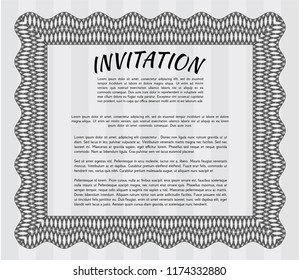 Grey Vintage invitation. With quality background. Customizable, Easy to edit and change colors. Nice design. 