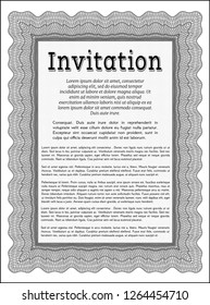 Grey Vintage invitation template. Customizable, Easy to edit and change colors. With background. Money design. 
