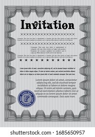 Grey Vintage invitation template. Customizable, Easy to edit and change colors. Printer friendly. Lovely design. 