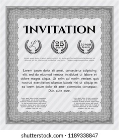 Grey Vintage invitation template. Perfect design. With quality background. Detailed. 
