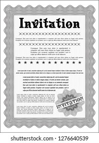 Grey Vintage invitation template. Sophisticated design. With quality background. Customizable, Easy to edit and change colors. 