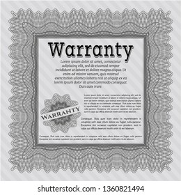 Grey Vintage Warranty template. With background. Modern design. Customizable, Easy to edit and change colors. 