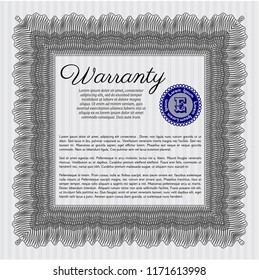 Grey Vintage Warranty template. Customizable, Easy to edit and change colors. Printer friendly. Money style design. 