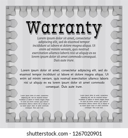 Grey Vintage Warranty template. Customizable, Easy to edit and change colors. Complex background. Money style design. 