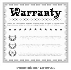 Grey Vintage Warranty template. Customizable, Easy to edit and change colors. With complex background. Good design. 
