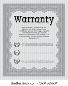 Grey Vintage Warranty template. Customizable, Easy to edit and change colors. With great quality guilloche pattern. Elegant design. 