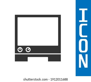 Grey Voice assistant icon isolated on white background. Voice control user interface smart speaker.  Vector